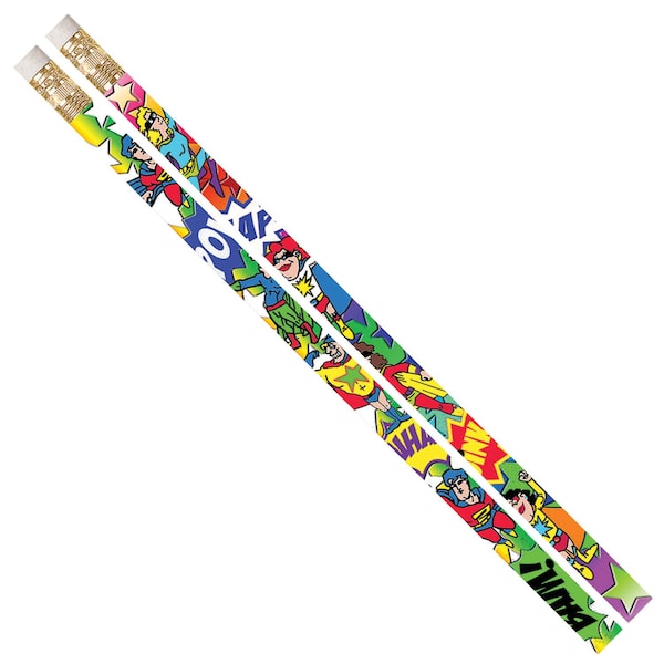 Super-Duper Heroes Motivational Pencils, PK144, 144PK